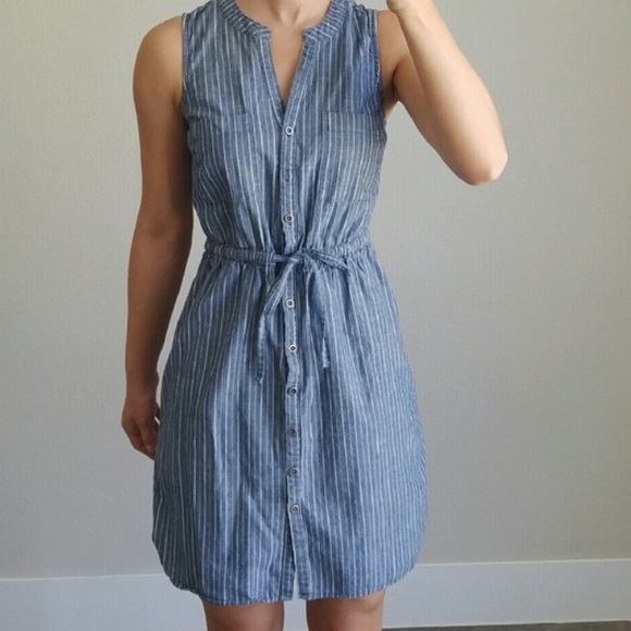Old Navy stripe button down shirt dress - Picture 1 of 7